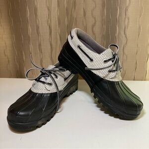 Sperry Top Sider Syren Women's 6 Waterproof Low Duck Boots Black Cream STS95668